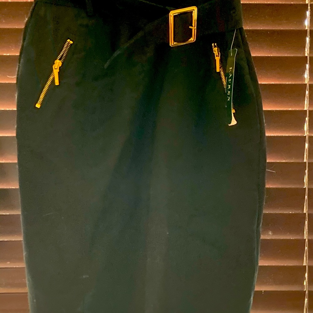 Black Pencil Skirt with Belt